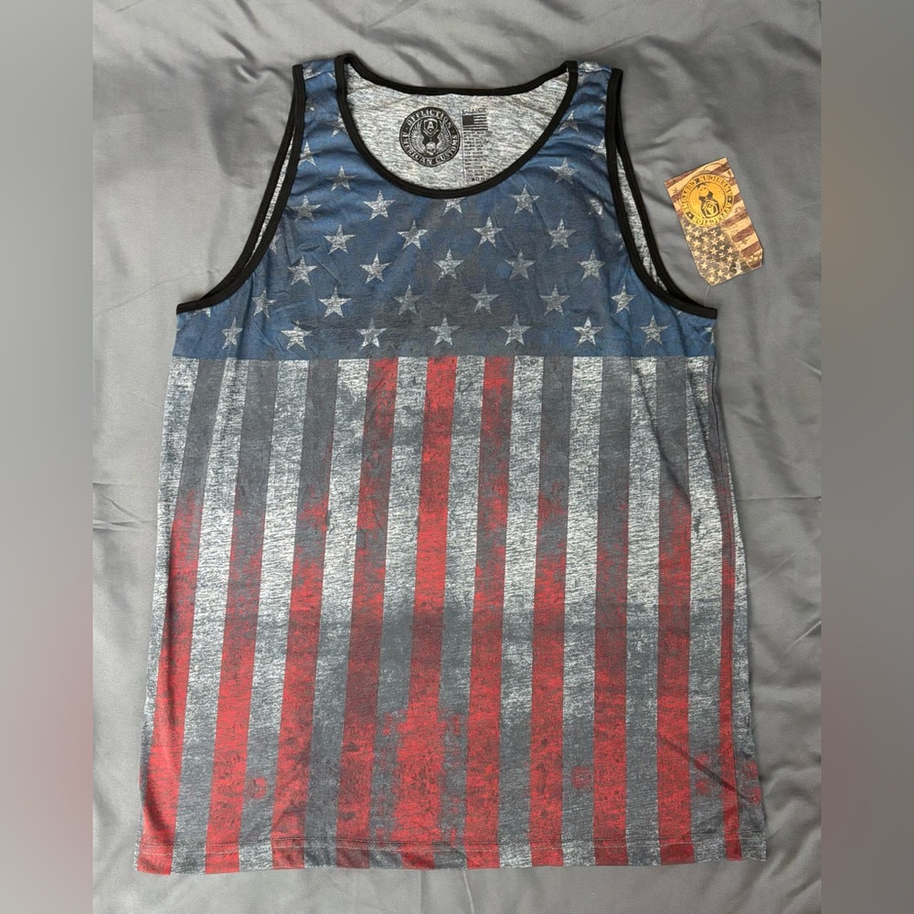 Affliction Men’s Faded Glory Flag Tank Top, Size: L, NWT